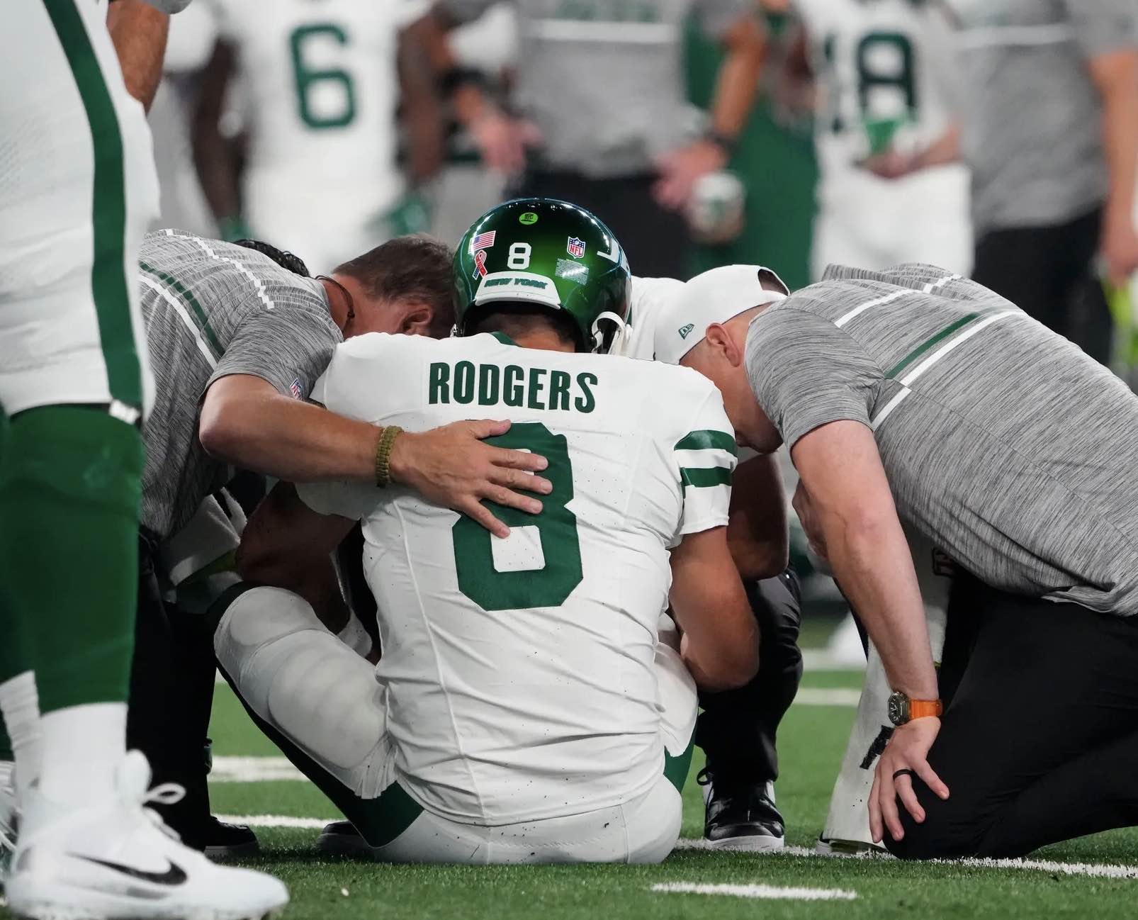 Jets QB Aaron Rodgers Done for Season as Torn Achilles&nbsp;Confirmed